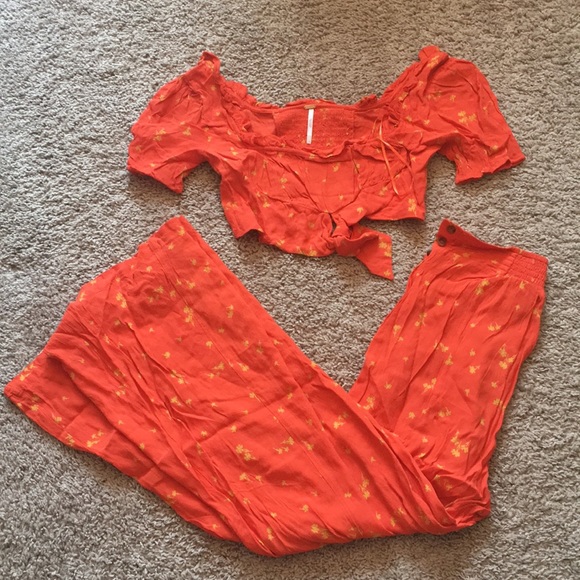 Free people wide-leg crop top set - Picture 2 of 5